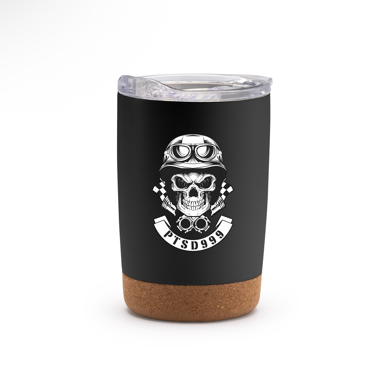 PTSD999 stainless steel mug with cork base