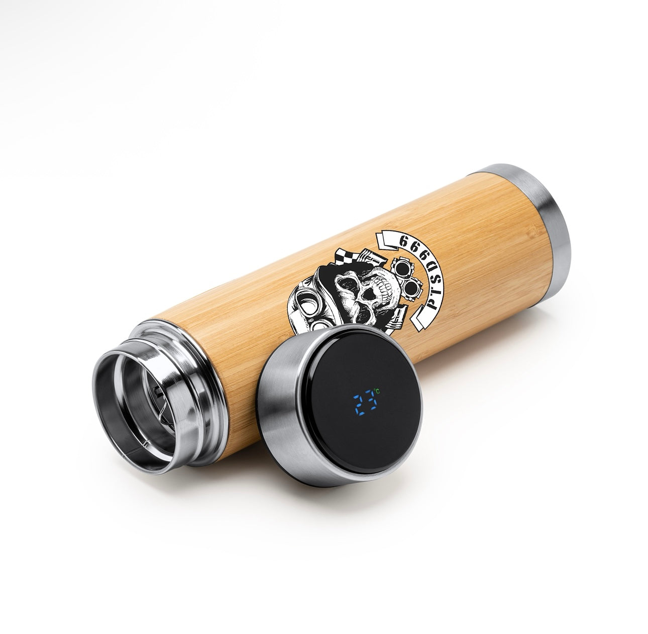 PTSD999 Thermos flask with digital thermometer