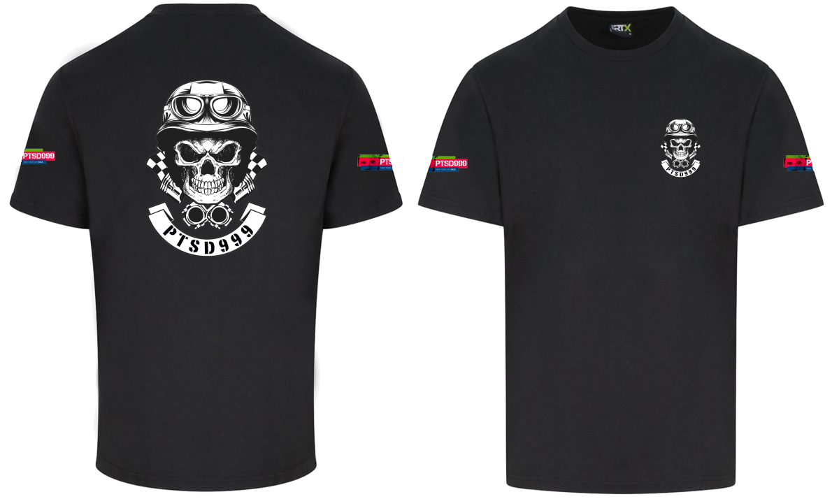 PTSD999 Skull logo Round neck T-Shirt