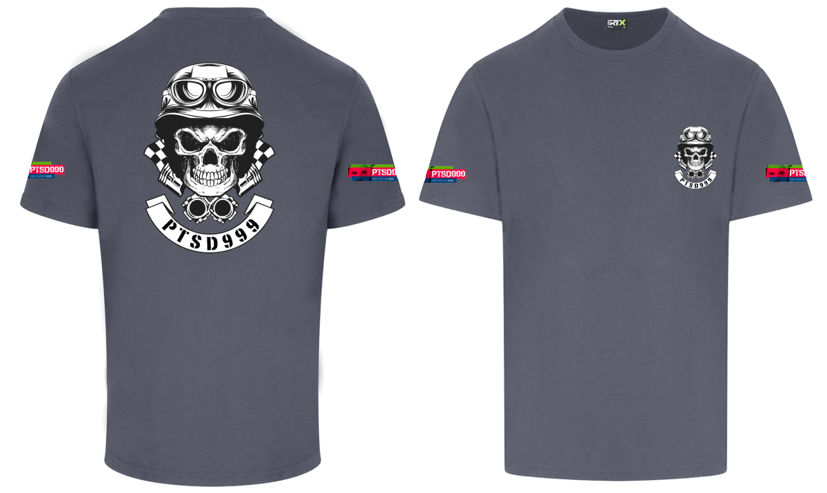 PTSD999 Skull logo Round neck T-Shirt