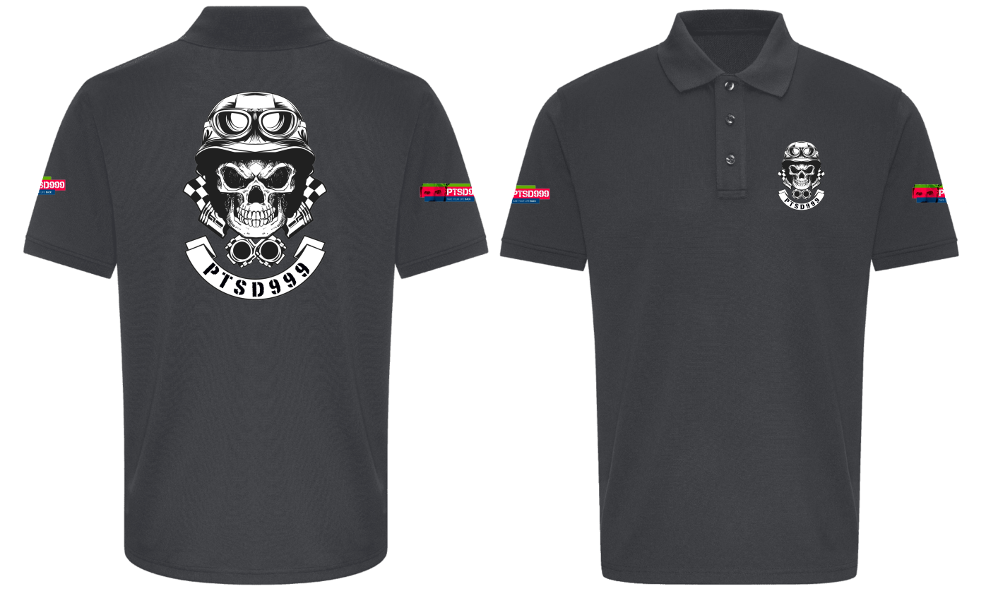 PTSD999 Polo T-Shirt Skull Logo