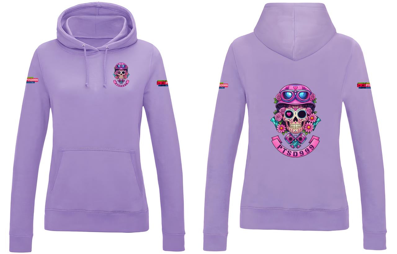PTSD999 Skull hoodie - Ladies