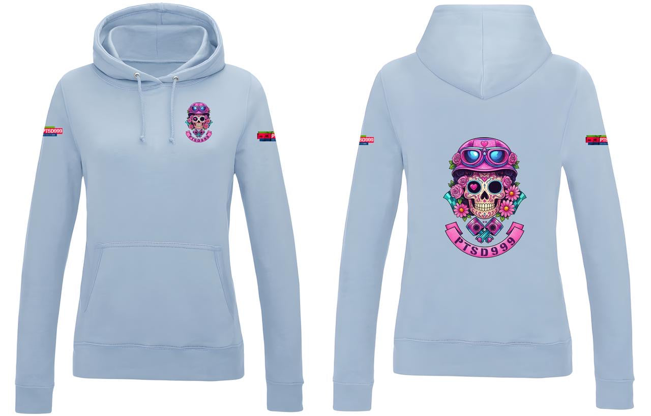PTSD999 Skull hoodie - Ladies