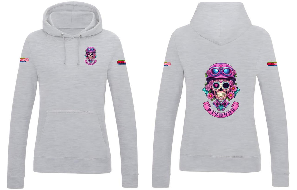 PTSD999 Skull hoodie - Ladies