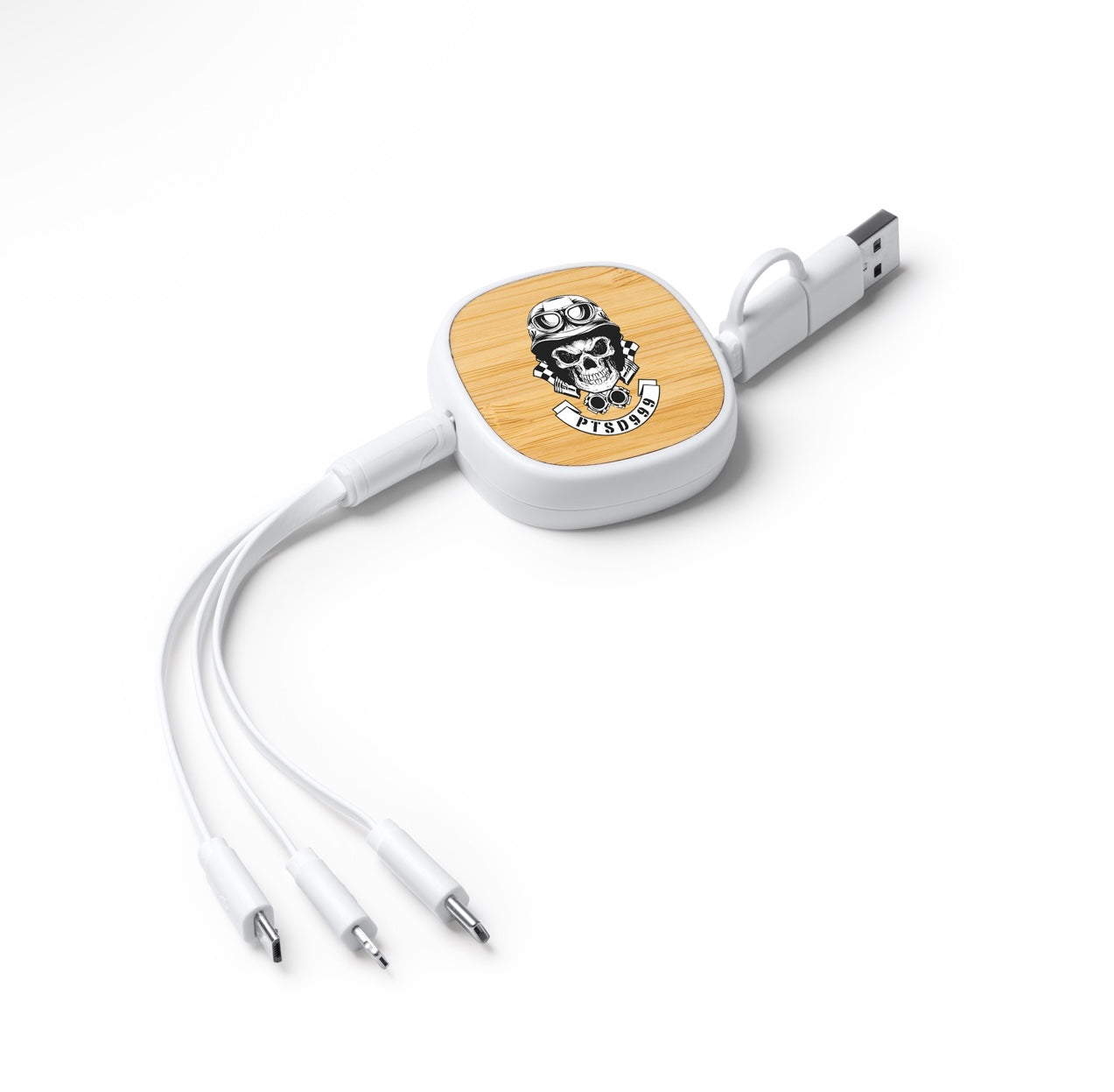 PTSD999 Skull logo 5-in-1 extendable cable