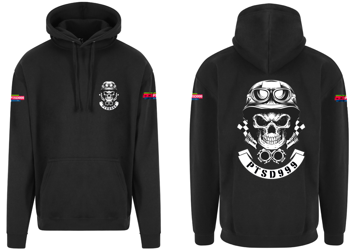 PTSD999 Skull logo Hoodie